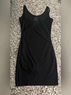 Assets by Spanx Luxe & Lean Built-In Bodysuit Shaping Slip Dress, size L